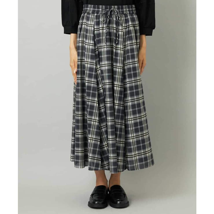 [セットアップ対応]ギャザースカート シアーチェック柄 | MICHEL KLEIN | 詳細画像18 