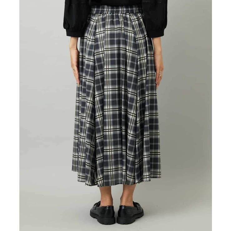 [セットアップ対応]ギャザースカート シアーチェック柄 | MICHEL KLEIN | 詳細画像20 