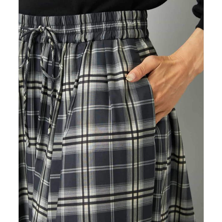 [セットアップ対応]ギャザースカート シアーチェック柄 | MICHEL KLEIN | 詳細画像22 