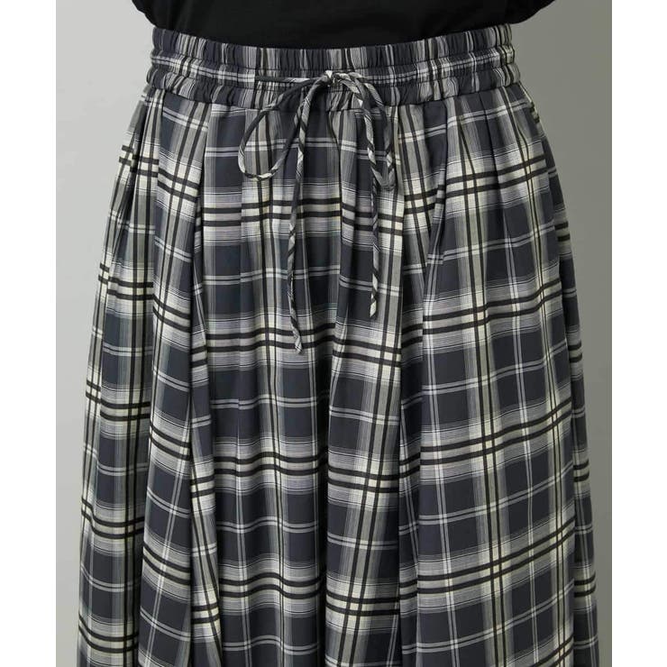 [セットアップ対応]ギャザースカート シアーチェック柄 | MICHEL KLEIN | 詳細画像24 