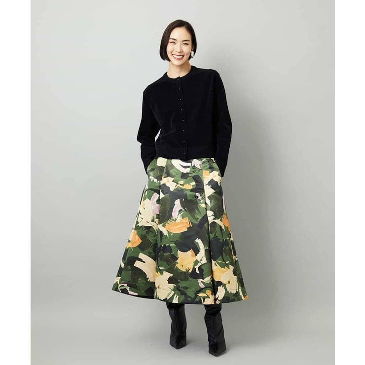 [セットアップ対応]モダンフラワープリントタックフレアスカート  | MICHEL KLEIN | 詳細画像11 