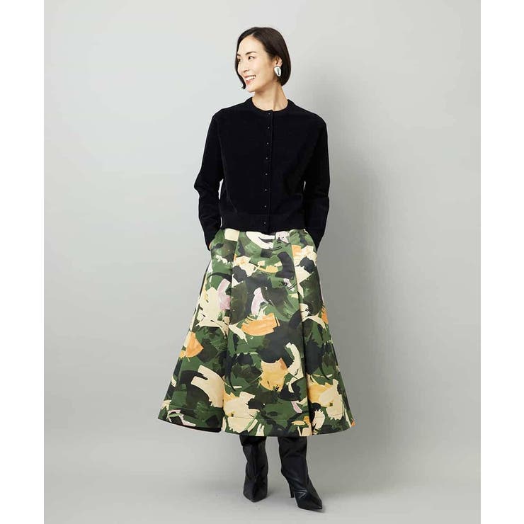 [セットアップ対応]モダンフラワープリントタックフレアスカート  | MICHEL KLEIN | 詳細画像12 