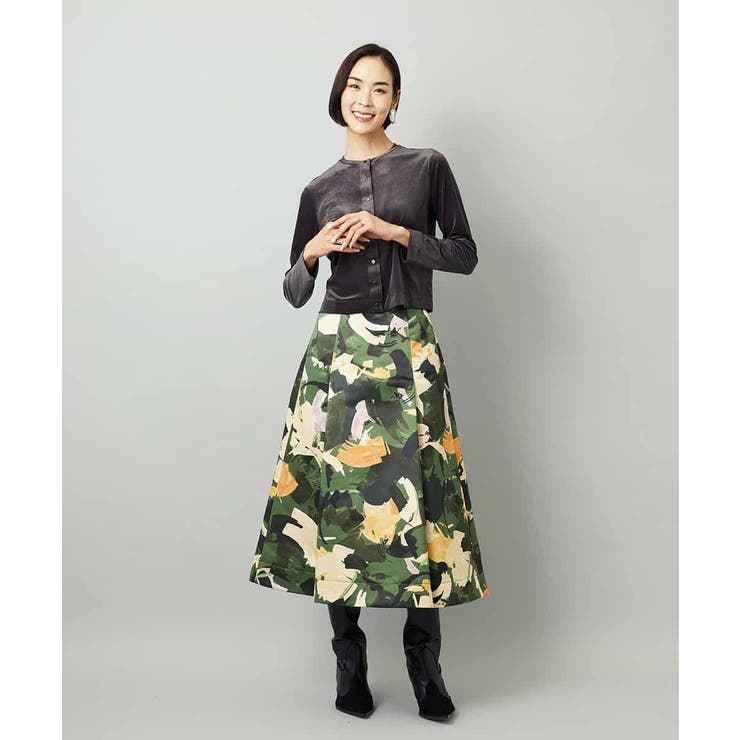 [セットアップ対応]モダンフラワープリントタックフレアスカート  | MICHEL KLEIN | 詳細画像15 