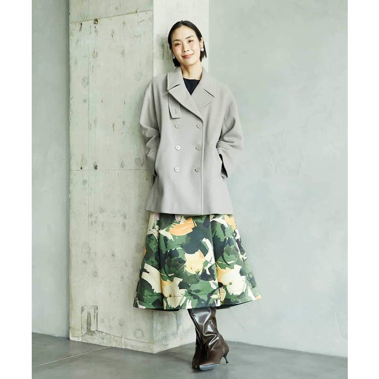 [セットアップ対応]モダンフラワープリントタックフレアスカート  | MICHEL KLEIN | 詳細画像18 