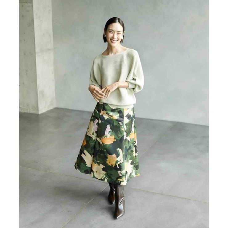 [セットアップ対応]モダンフラワープリントタックフレアスカート  | MICHEL KLEIN | 詳細画像21 