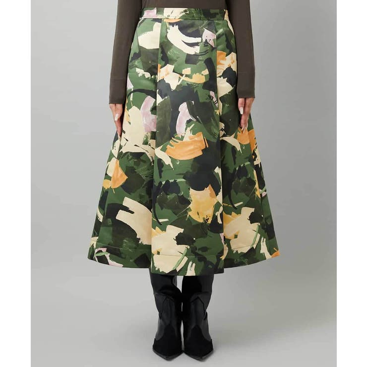 [セットアップ対応]モダンフラワープリントタックフレアスカート  | MICHEL KLEIN | 詳細画像22 