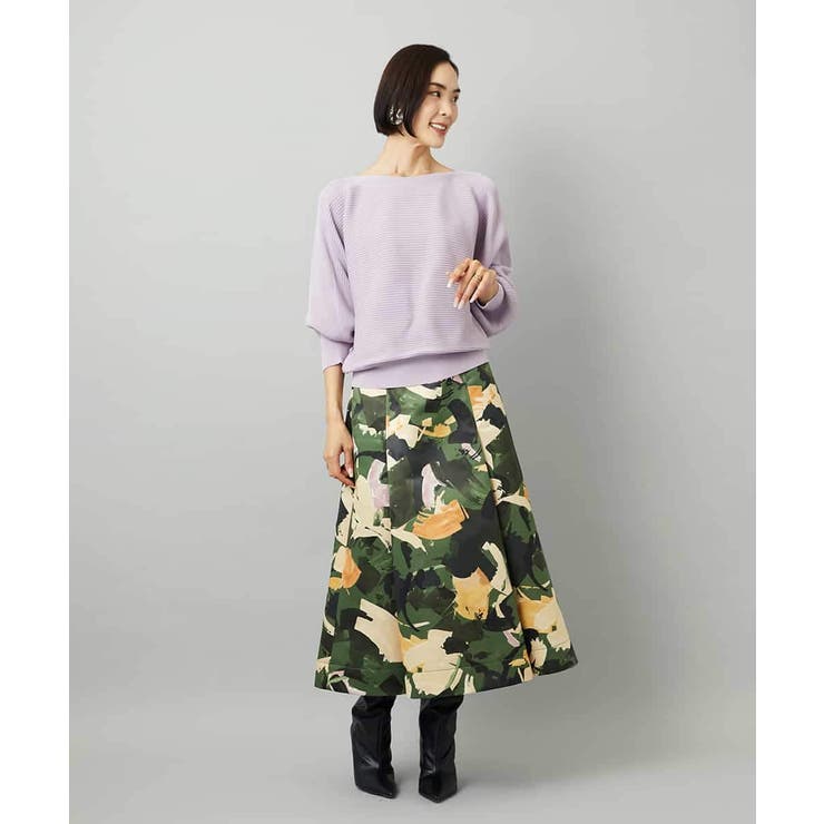 [セットアップ対応]モダンフラワープリントタックフレアスカート  | MICHEL KLEIN | 詳細画像8 