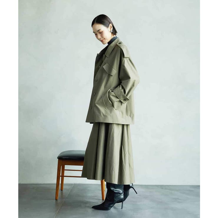 [セットアップ対応]ミリタリータックAラインスカート | MICHEL KLEIN | 詳細画像32 