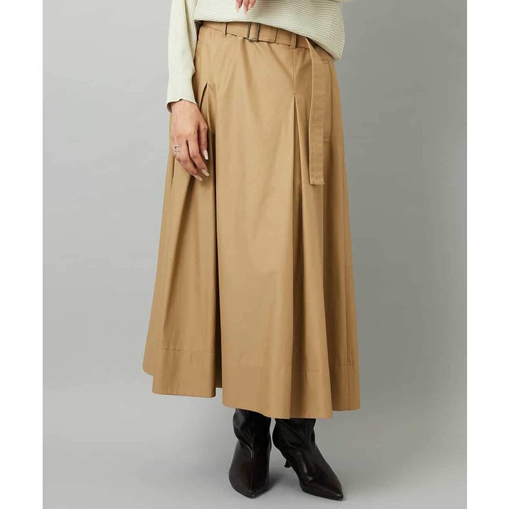 ベージュ | [セットアップ対応]ミリタリータックAラインスカート | MICHEL KLEIN