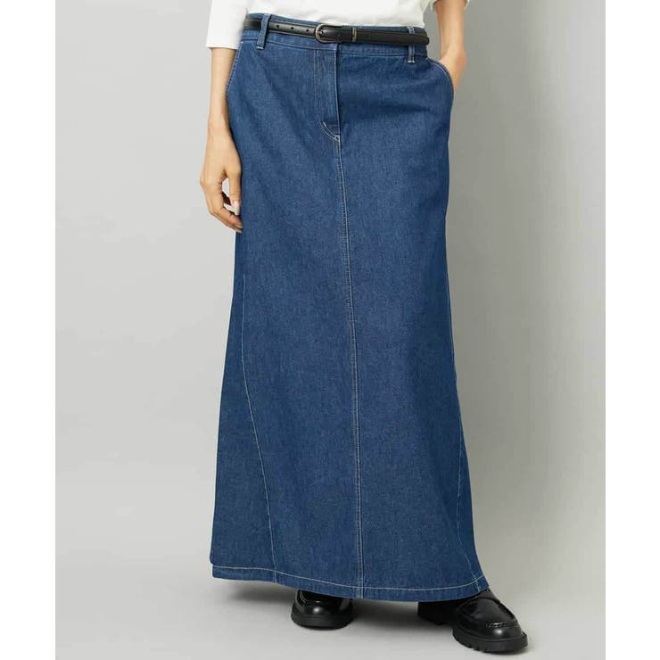 ネイビー | [セットアップ対応]デニムAラインスカート | MICHEL KLEIN