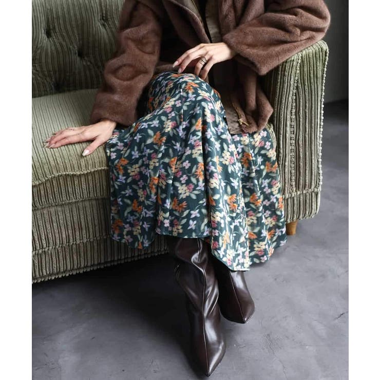 ヴィンテージフラワースカート | MICHEL KLEIN | 詳細画像4 