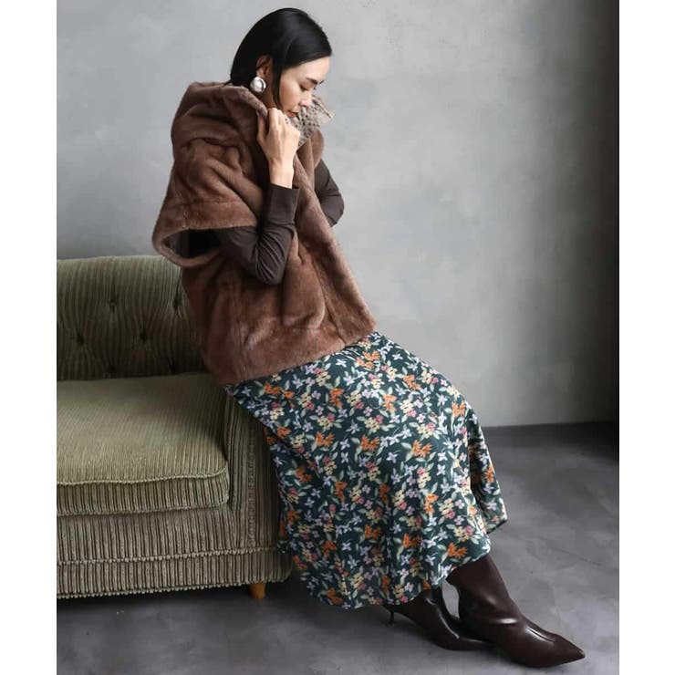 ヴィンテージフラワースカート | MICHEL KLEIN | 詳細画像7 