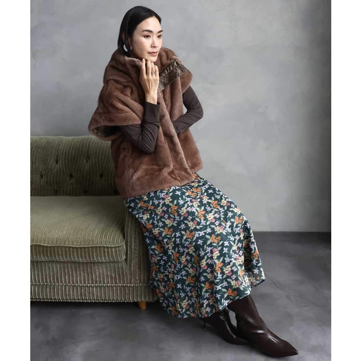 ヴィンテージフラワースカート | MICHEL KLEIN | 詳細画像8 