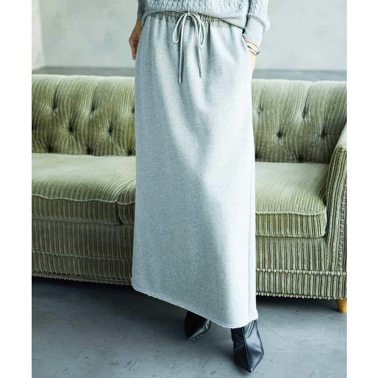 [セットアップ対応]ラメ裏毛ナロースカート | MICHEL KLEIN | 詳細画像1 