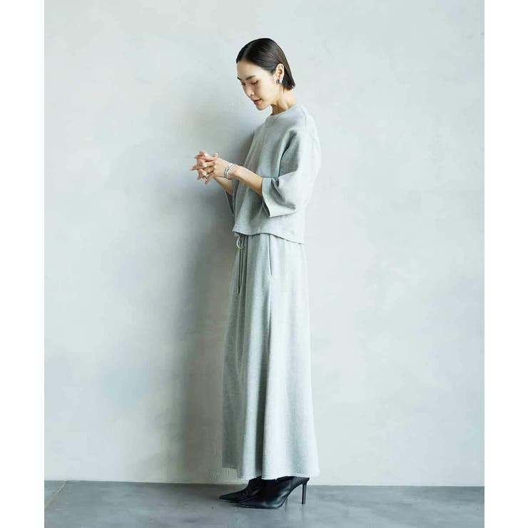 [セットアップ対応]ラメ裏毛ナロースカート | MICHEL KLEIN | 詳細画像3 