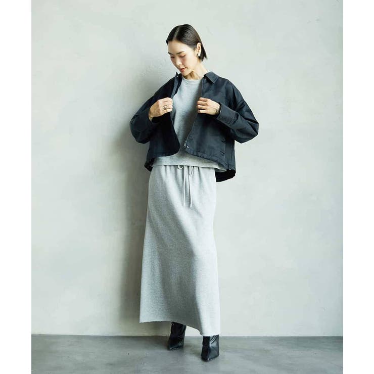 [セットアップ対応]ラメ裏毛ナロースカート | MICHEL KLEIN | 詳細画像6 