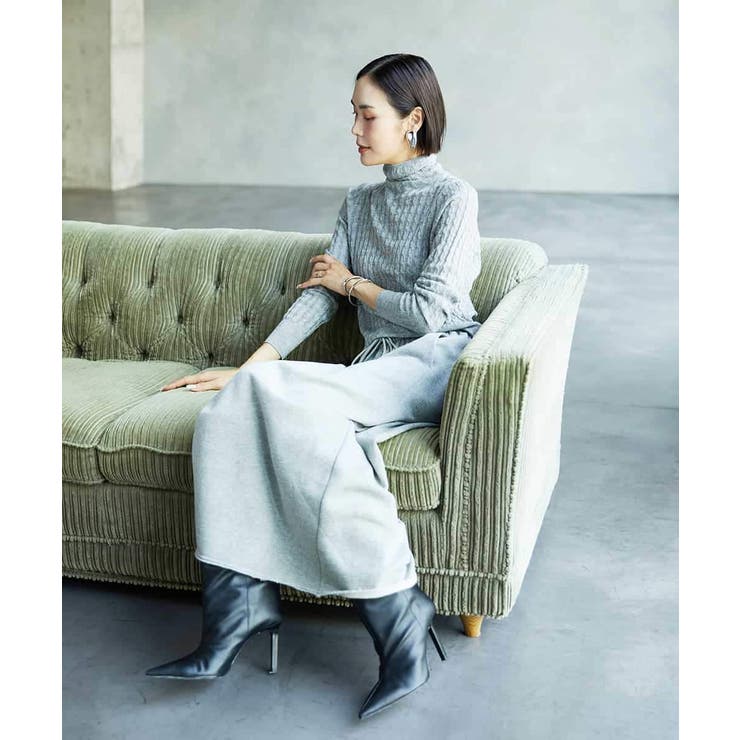 [セットアップ対応]ラメ裏毛ナロースカート | MICHEL KLEIN | 詳細画像9 