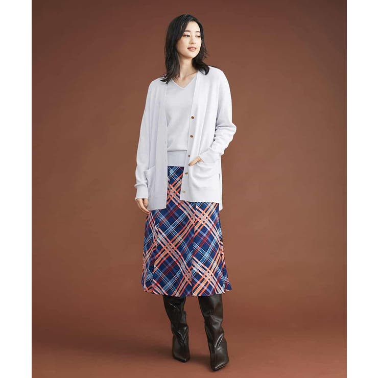 ネオンチェックフレアスカート（オリジナルプリント）[品番