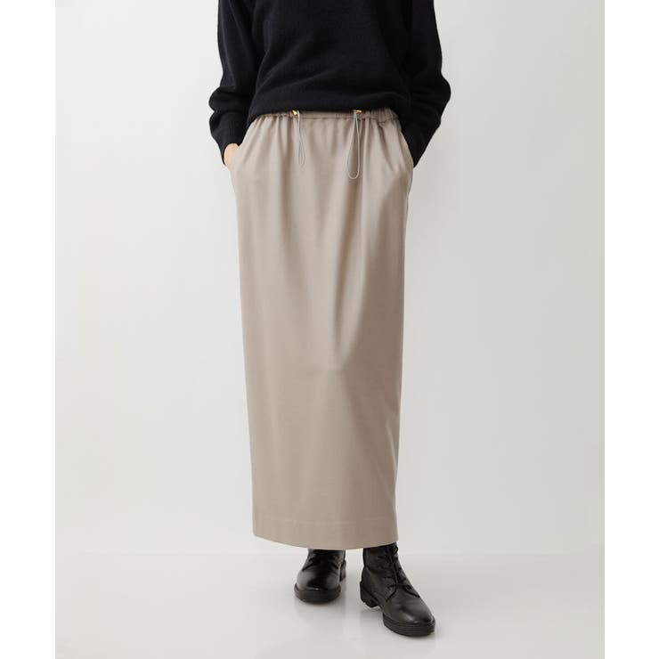 スピンドルデザインロングタイトスカート(機能素材)[品番：ITKW0014988