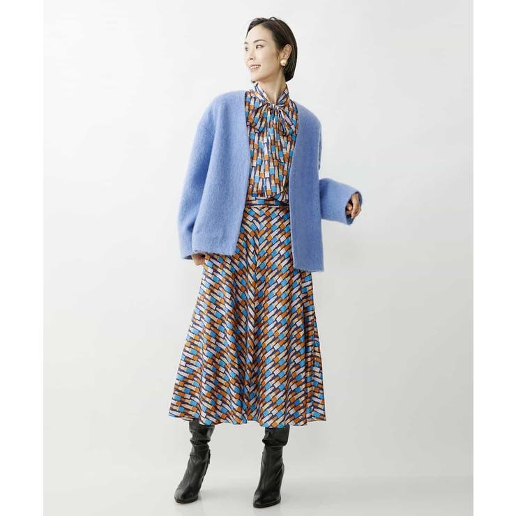 【WEB別注！着用回数1回】スティックプリントフレアスカート定価¥20,900