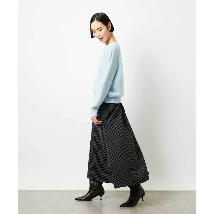 ミモレ丈チェック柄Aラインスカート | MICHEL KLEIN | 詳細画像10 