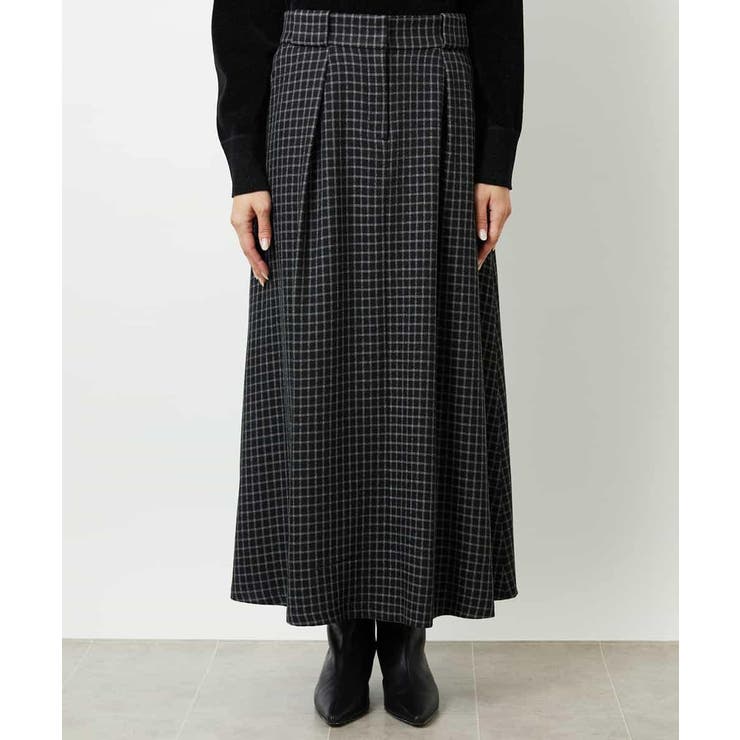 ミモレ丈チェック柄Aラインスカート | MICHEL KLEIN | 詳細画像11 