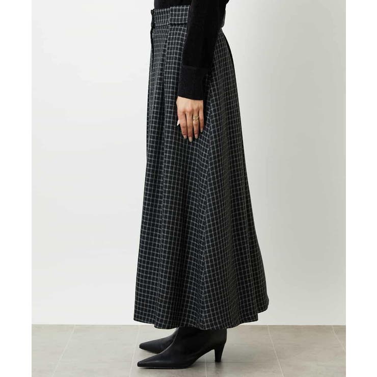 ミモレ丈チェック柄Aラインスカート | MICHEL KLEIN | 詳細画像12 