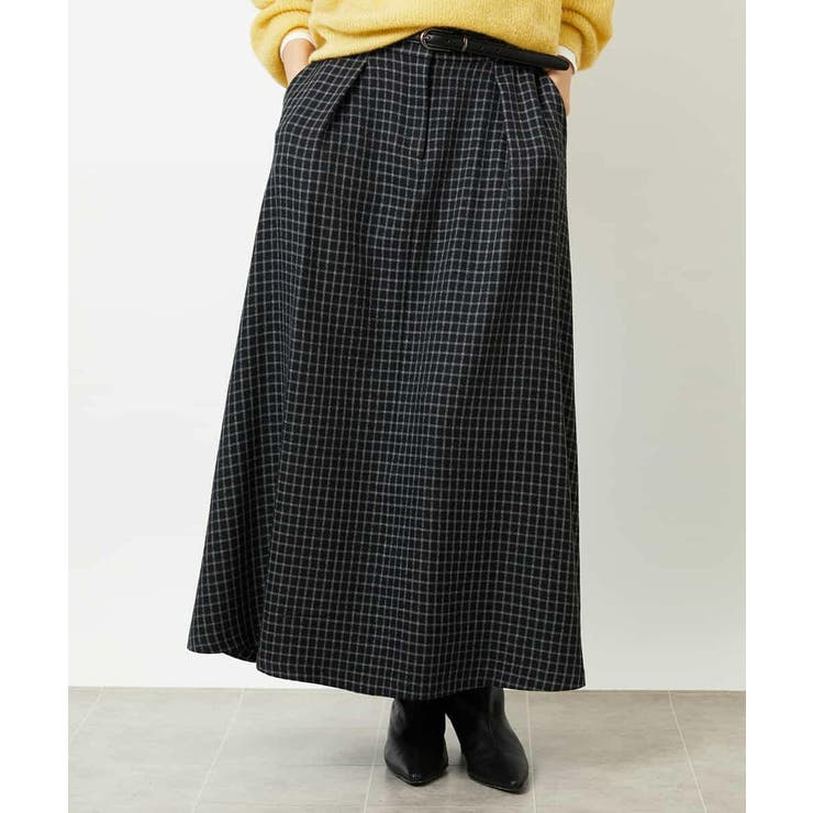 ミモレ丈チェック柄Aラインスカート | MICHEL KLEIN | 詳細画像2 