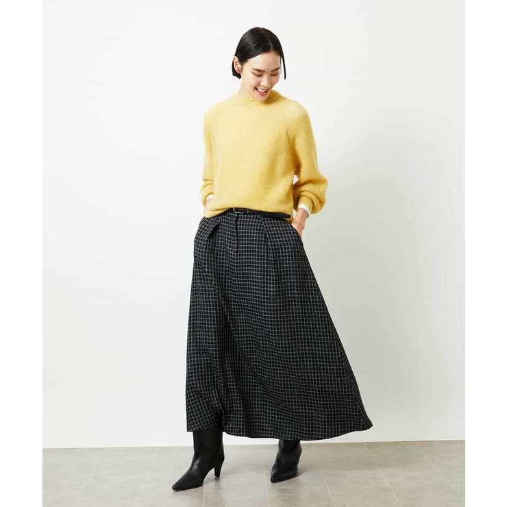 ミモレ丈チェック柄Aラインスカート | MICHEL KLEIN | 詳細画像5 