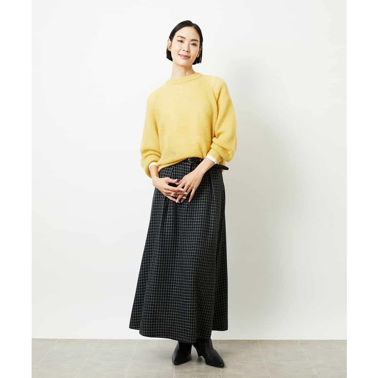 ミモレ丈チェック柄Aラインスカート | MICHEL KLEIN | 詳細画像6 