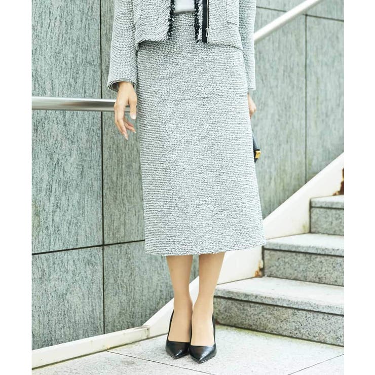 [セットアップ対応]ファンシーツイードタイトスカート | MICHEL KLEIN | 詳細画像1 