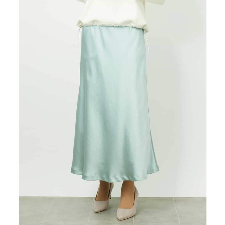 [コージーボトム]ヴィンテージサテンスカート | MICHEL KLEIN | 詳細画像1 
