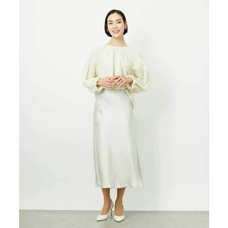 [コージーボトム]ヴィンテージサテンスカート | MICHEL KLEIN | 詳細画像14 