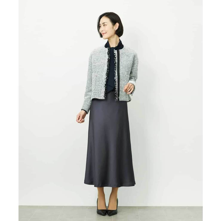 [コージーボトム]ヴィンテージサテンスカート | MICHEL KLEIN | 詳細画像24 