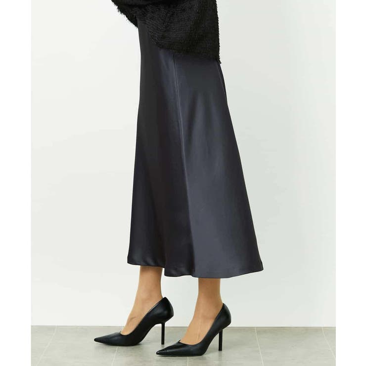 ダークグレー | [コージーボトム]ヴィンテージサテンスカート | MICHEL KLEIN