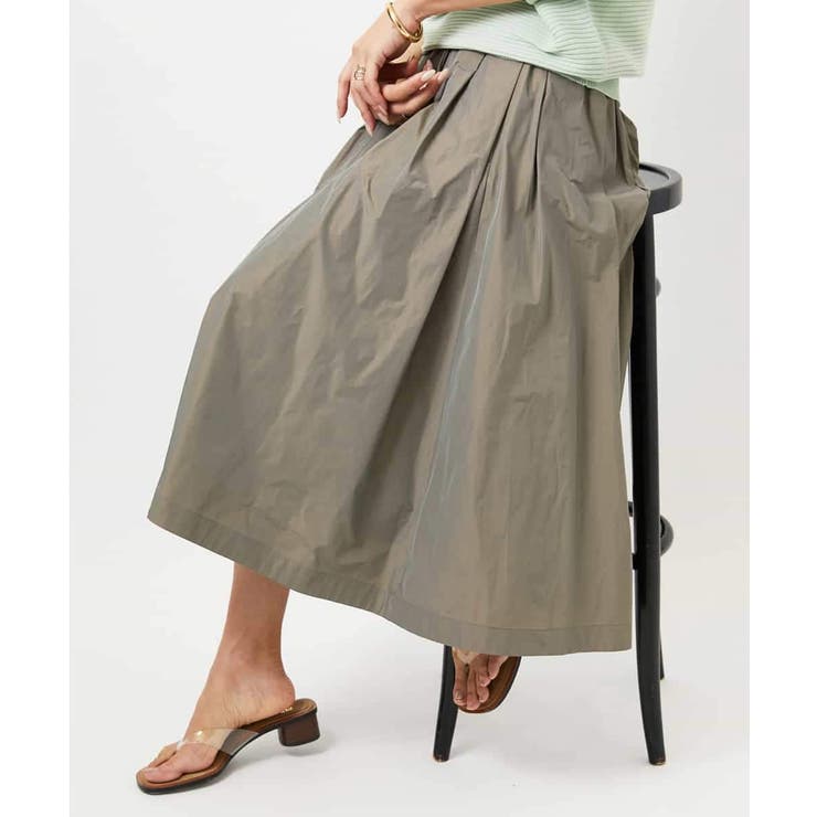 [セットアップ対応/コージーボトム]ライトギャザースカート | MICHEL KLEIN | 詳細画像1 