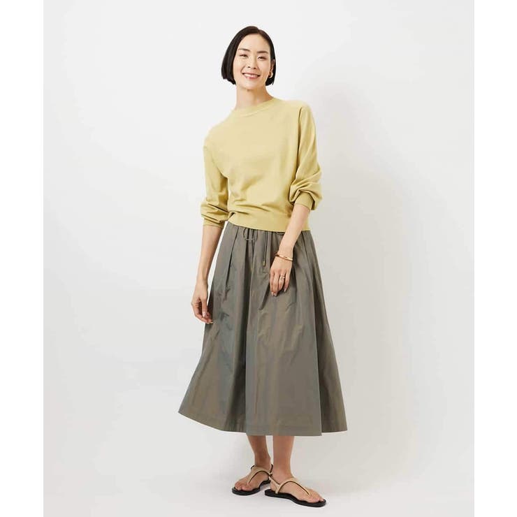 [セットアップ対応/コージーボトム]ライトギャザースカート | MICHEL KLEIN | 詳細画像7 