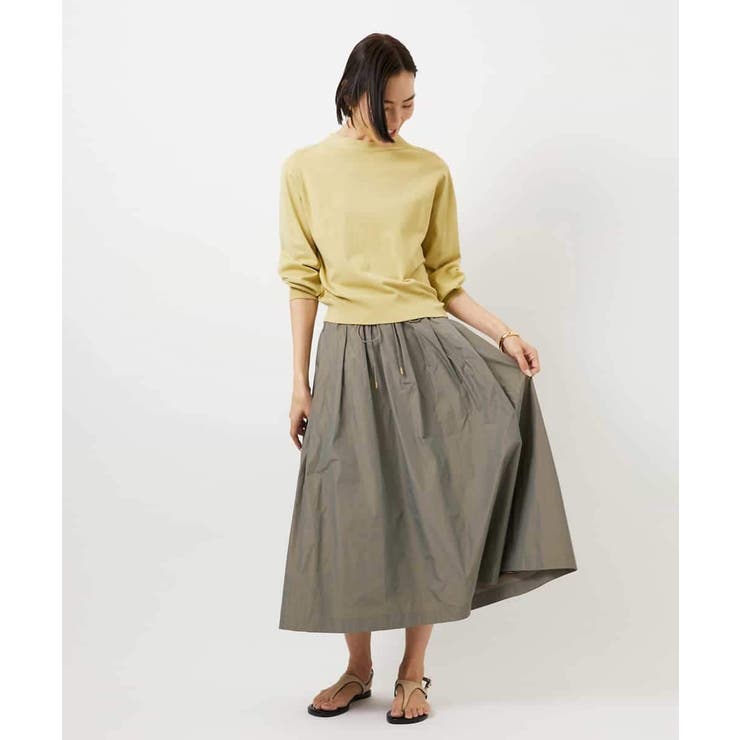 [セットアップ対応/コージーボトム]ライトギャザースカート | MICHEL KLEIN | 詳細画像9 