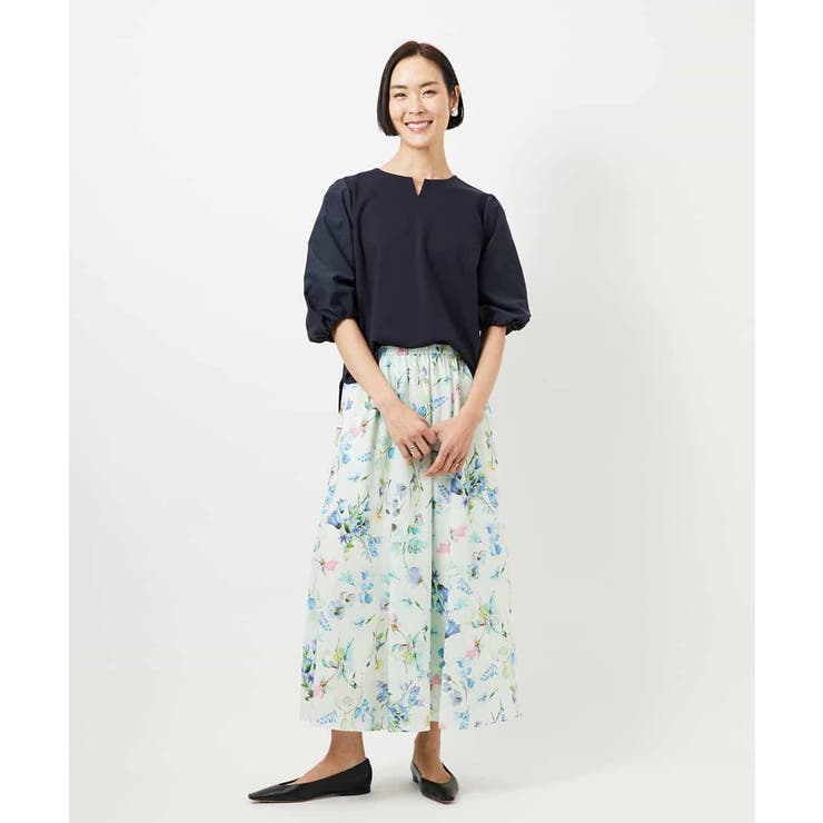 フラワープリントセミマーメイドスカート | MICHEL KLEIN | 詳細画像24 