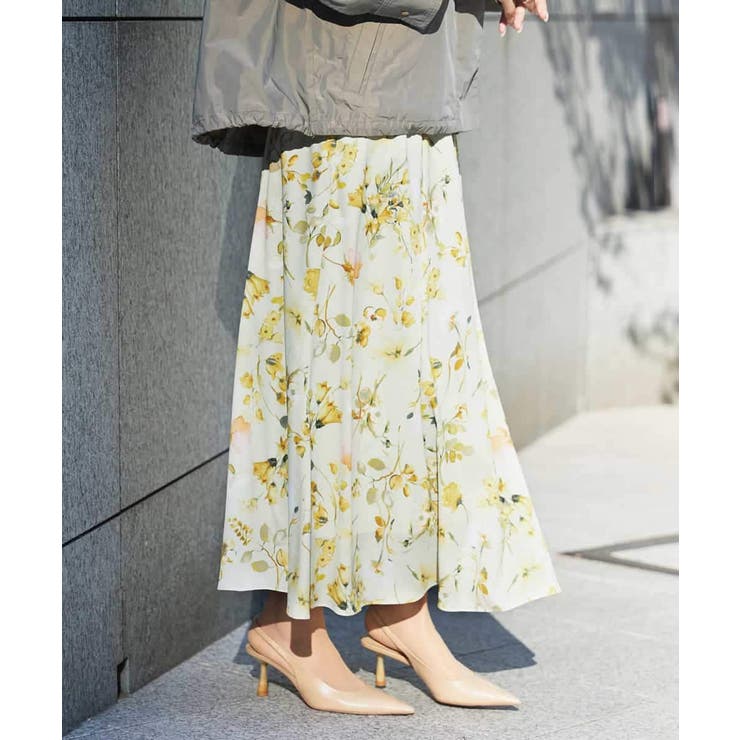 フラワープリントセミマーメイドスカート | MICHEL KLEIN | 詳細画像3 