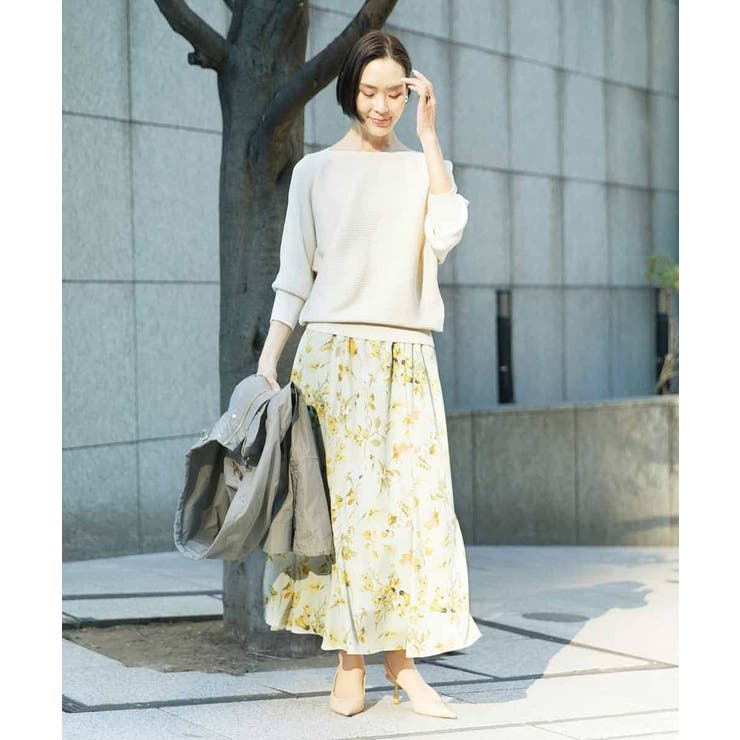 フラワープリントセミマーメイドスカート | MICHEL KLEIN | 詳細画像7 