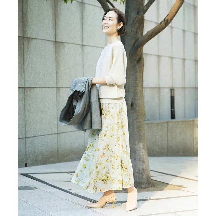 フラワープリントセミマーメイドスカート | MICHEL KLEIN | 詳細画像8 