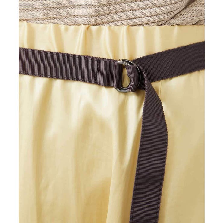 レザーライクサテンフレアスカート | MICHEL KLEIN | 詳細画像21 