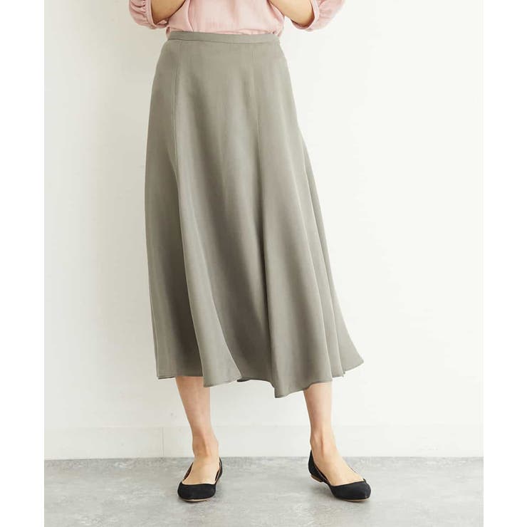 カーキ | 【洗える】キュプラフィブリルマーメイドスカート | MICHEL KLEIN
