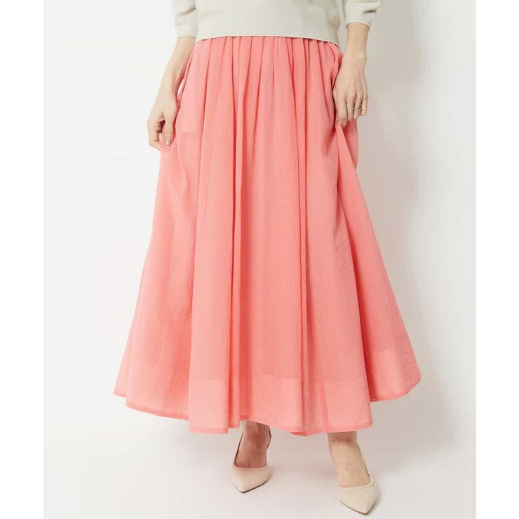 ピンク(03) | ナチュラルシアーロングスカート | MICHEL KLEIN