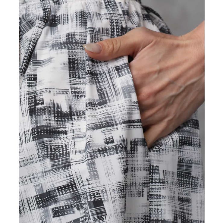 [セットアップ対応]かすれチェック柄ギャザースカート | MICHEL KLEIN | 詳細画像16 