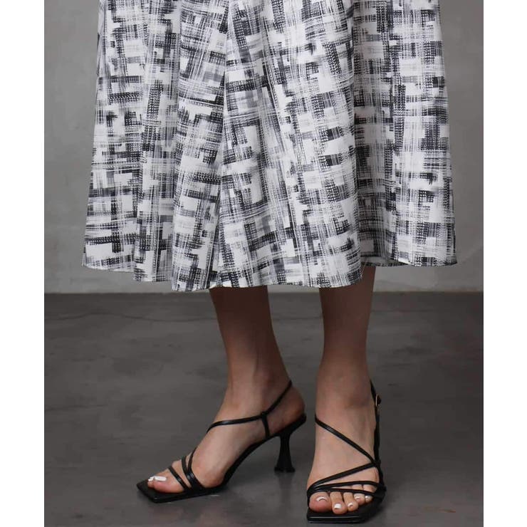 [セットアップ対応]かすれチェック柄ギャザースカート | MICHEL KLEIN | 詳細画像17 