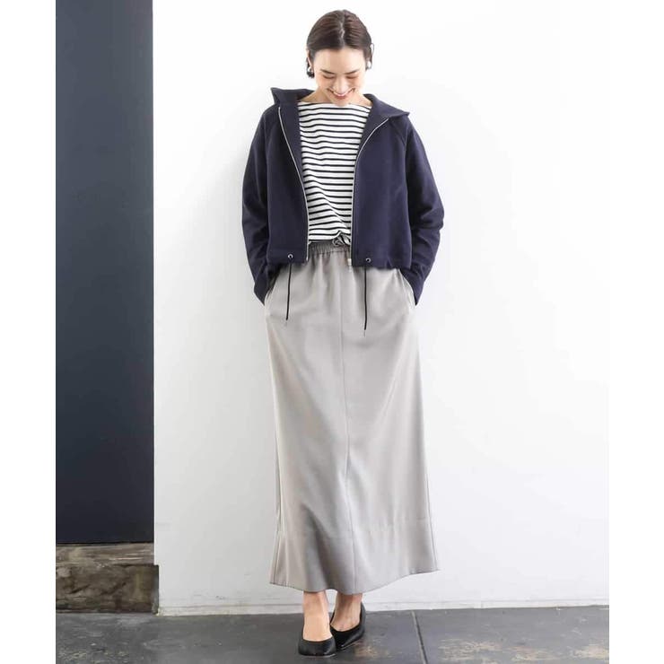 [リラックスボトム]ダルサテン Iラインスカート | MICHEL KLEIN | 詳細画像11 