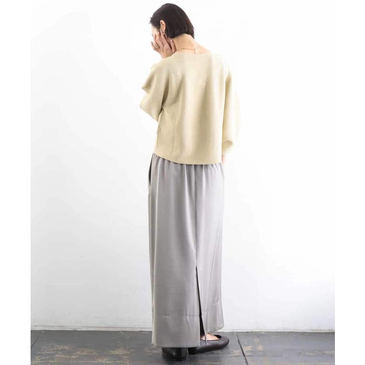 [リラックスボトム]ダルサテン Iラインスカート | MICHEL KLEIN | 詳細画像20 