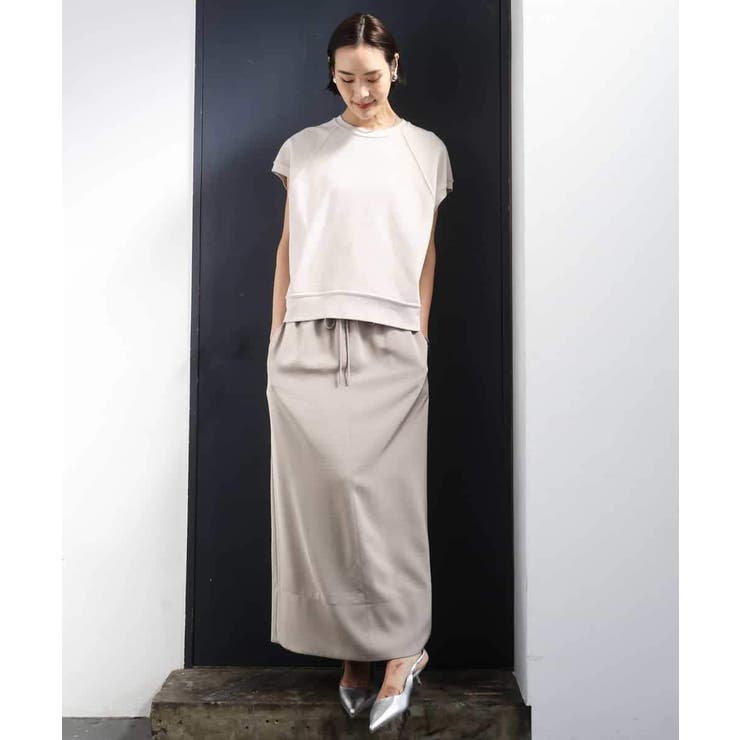 [リラックスボトム]ダルサテン Iラインスカート | MICHEL KLEIN | 詳細画像32 